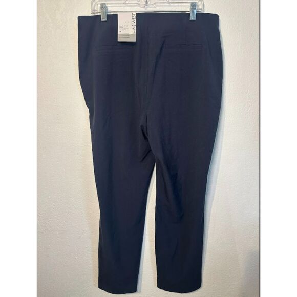 485 Women’s High-Waist Blue Slim Ankle Pants – Tapered Stretch Dress Trousers - Picture 4 of 4